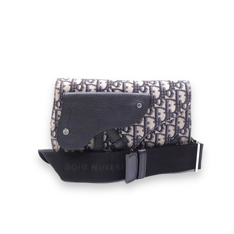 DIOR OBLIQUE JACQUARD SADDLE POUCH