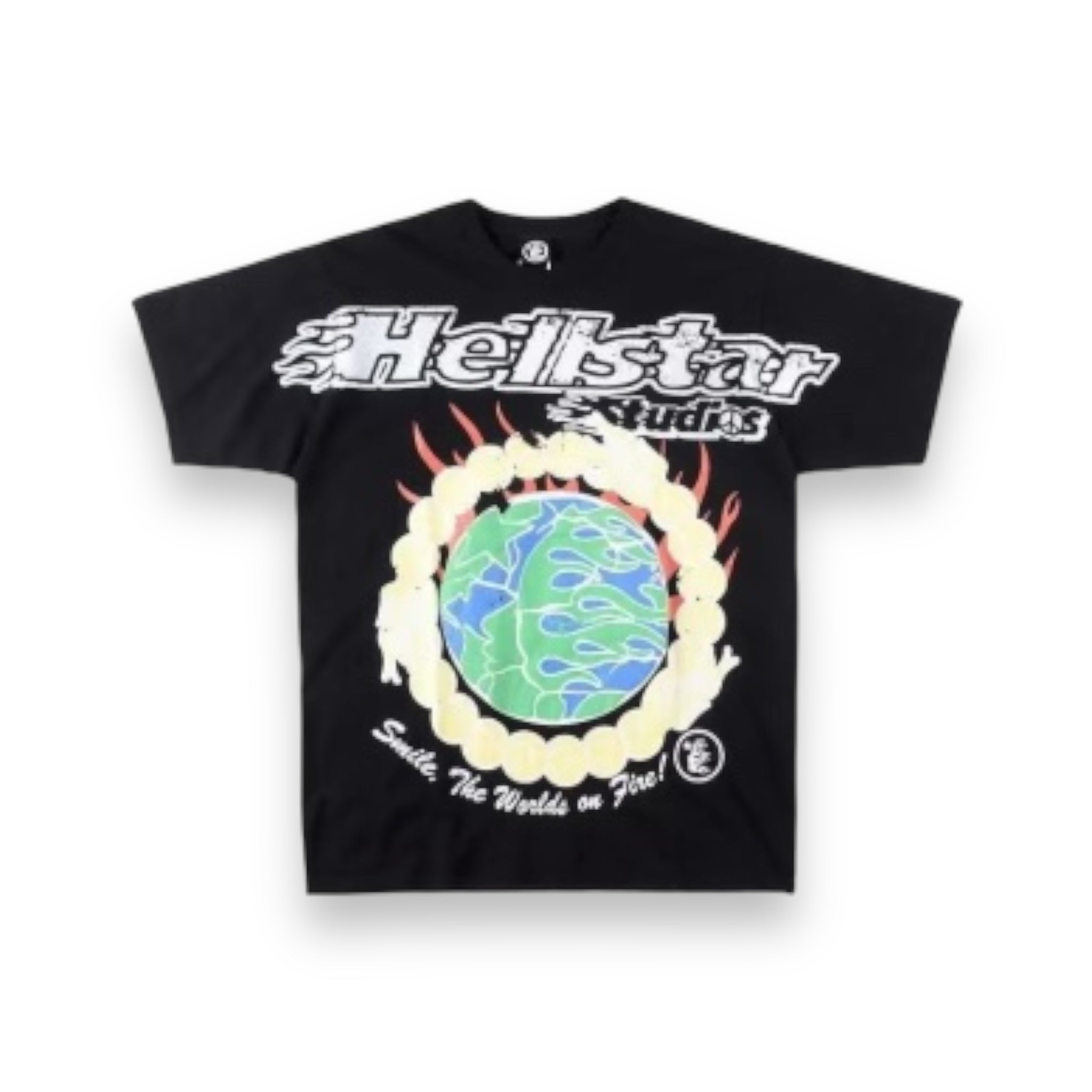 Hellstar Smile The World is on Fire Tee Black