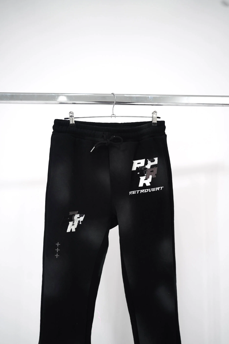 Retrovert Patch Flare Sweatpants - Coal