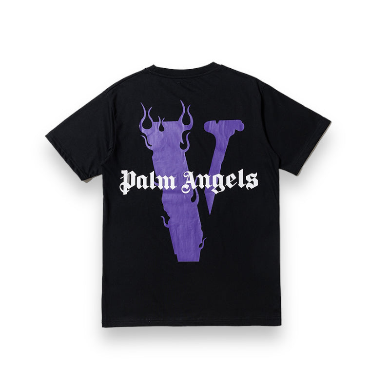 Vlone X Palm Angels Black/Purple Tee