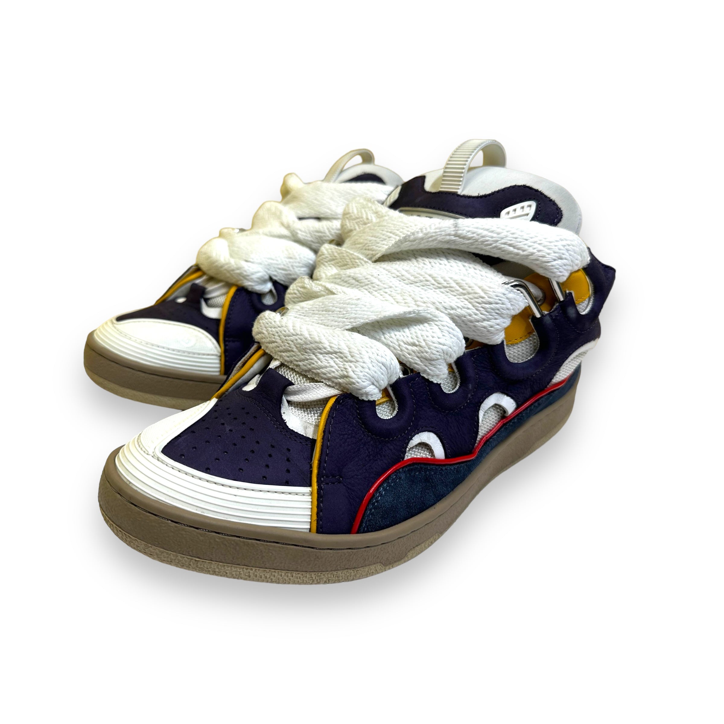 Lanvin Curb Navy Blue Sneakers