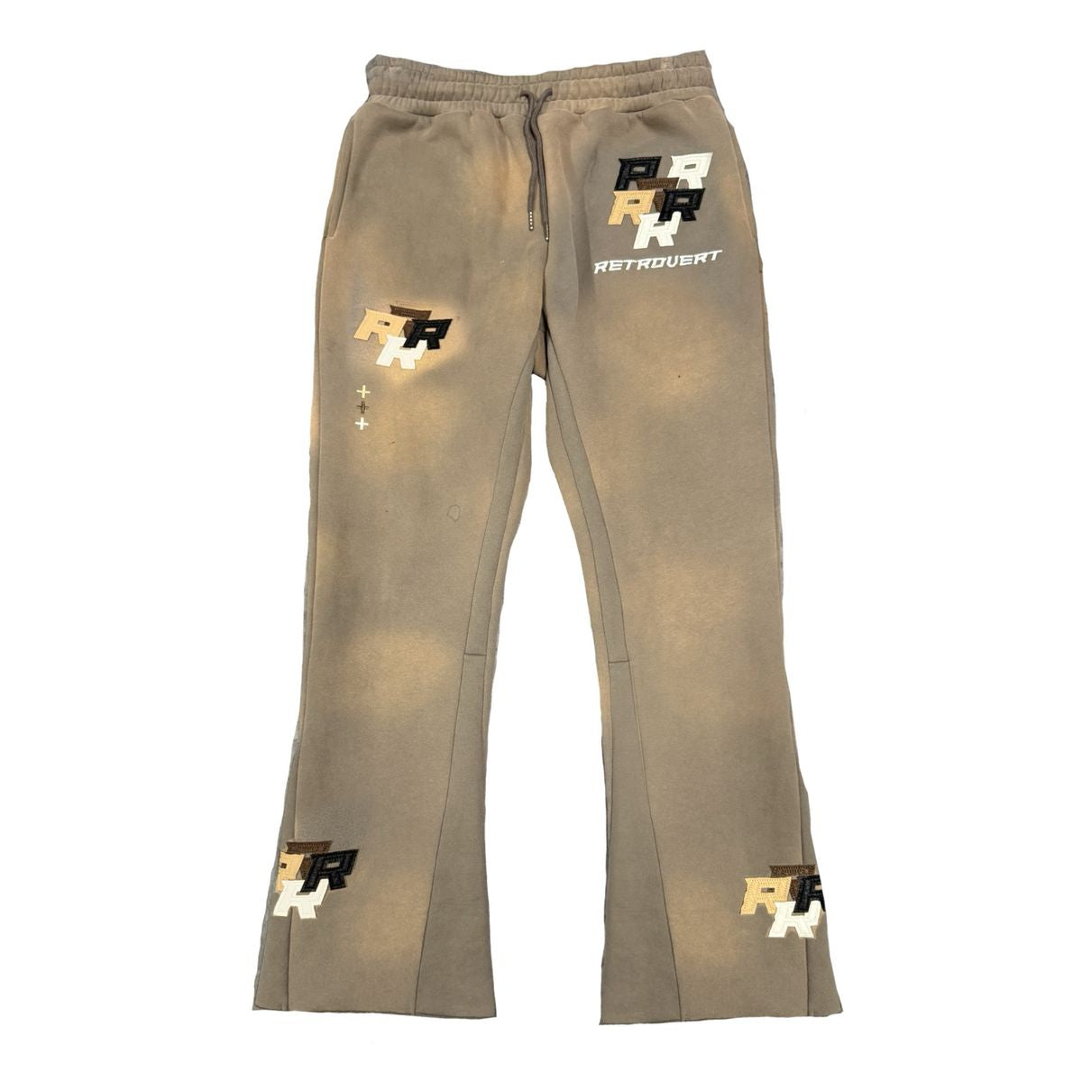 Retrovert Patch Flare Sweatpants - Stone