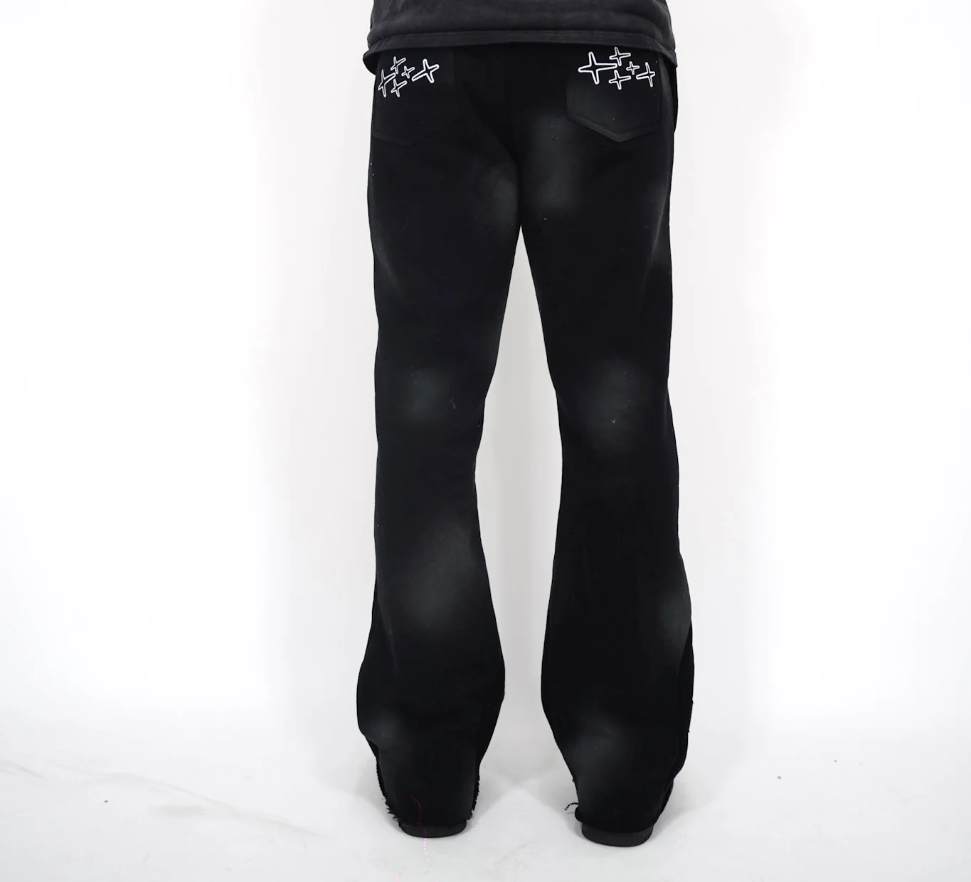 Retrovert Patch Flare Sweatpants - Coal