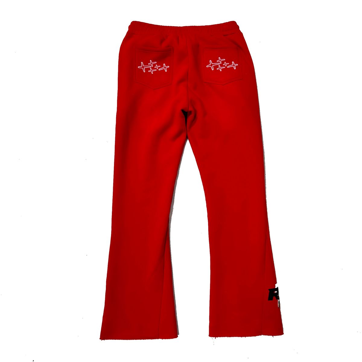 Retrovert Patch Flare Sweatpants - Red