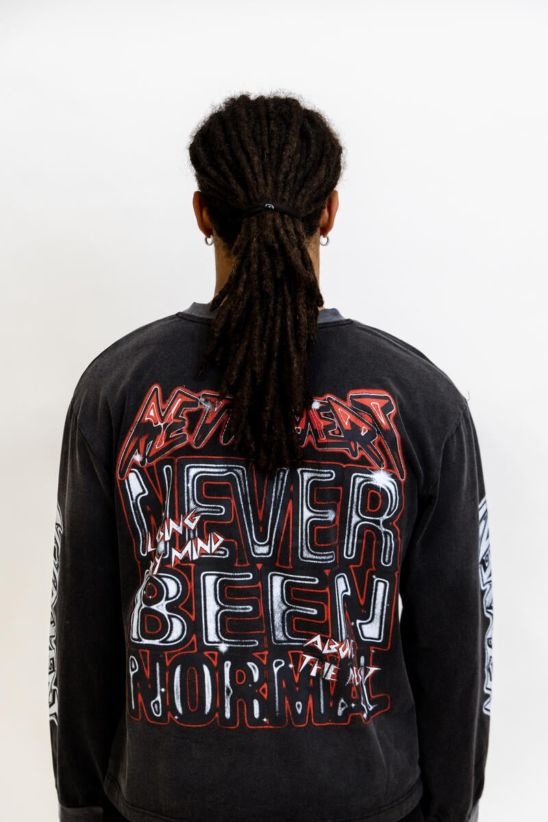 Retrovert Skullhead Longsleeve Tee - Black/Red