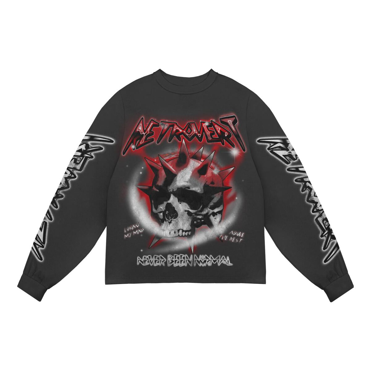 Retrovert Skullhead Longsleeve Tee - Black/Red