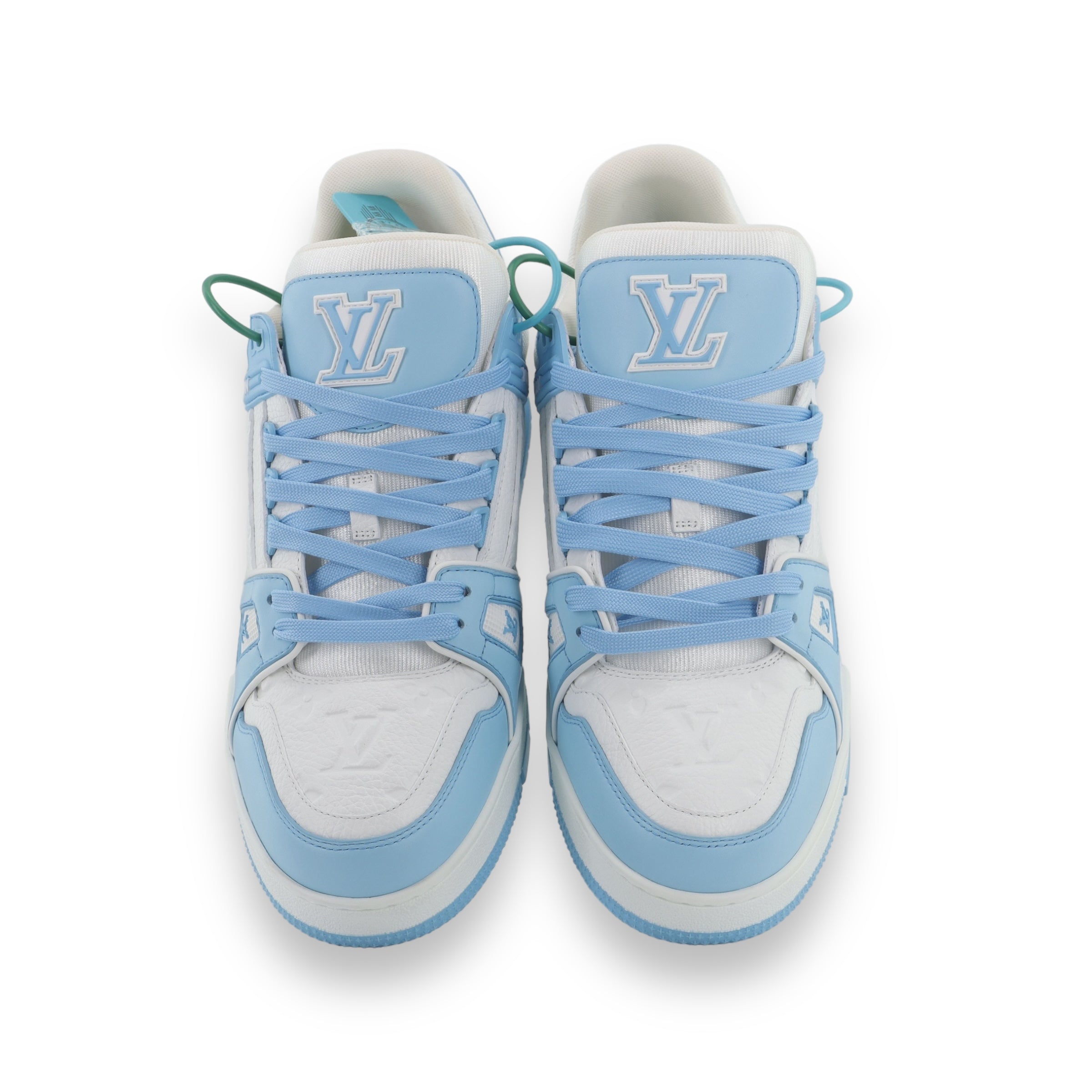 LV White/Baby Blue Trainers