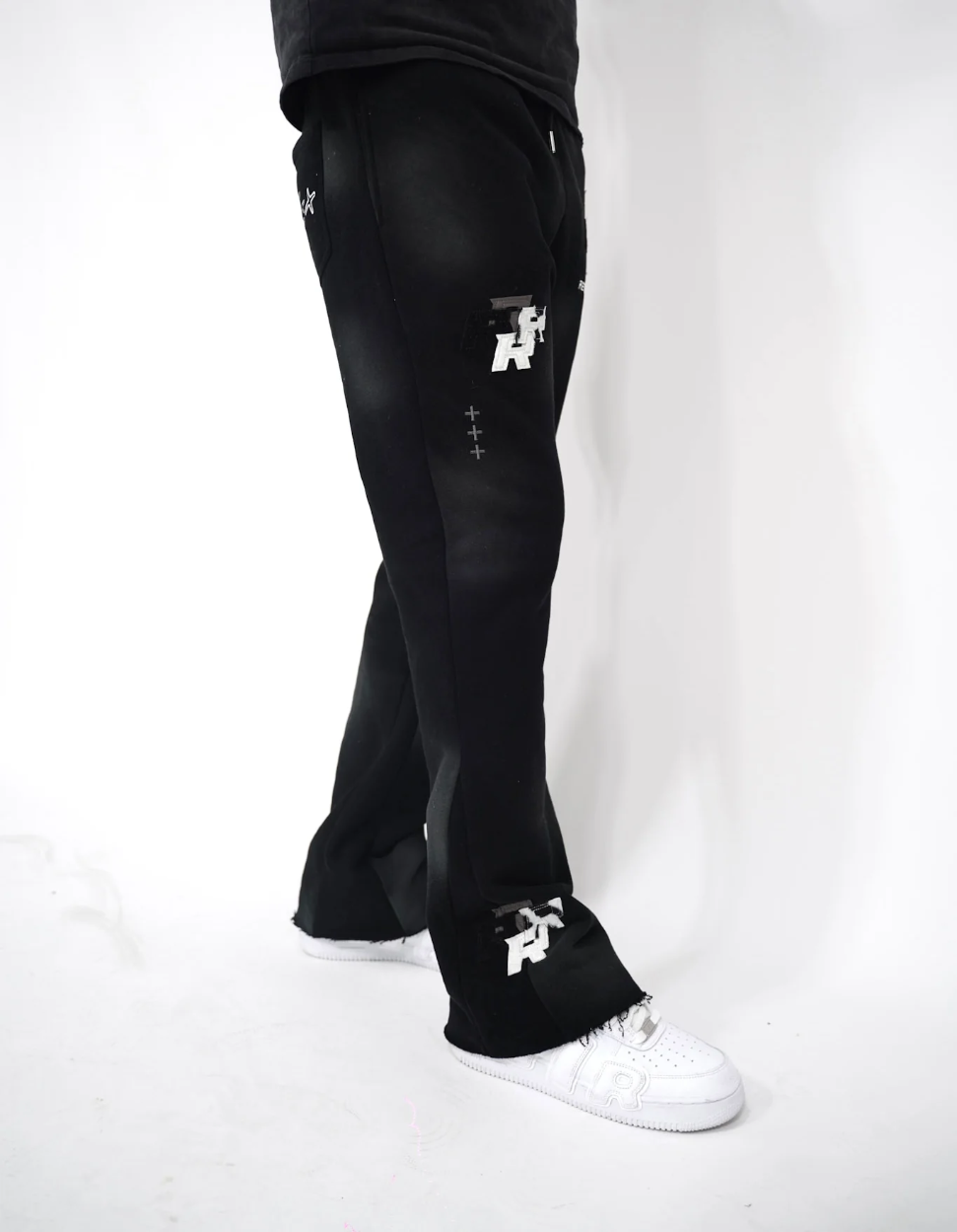 Retrovert Patch Flare Sweatpants - Coal