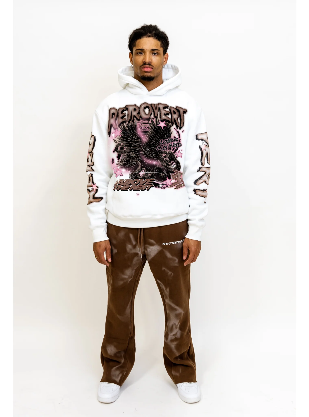 Star Eagle Hoodie - Brown/Pink