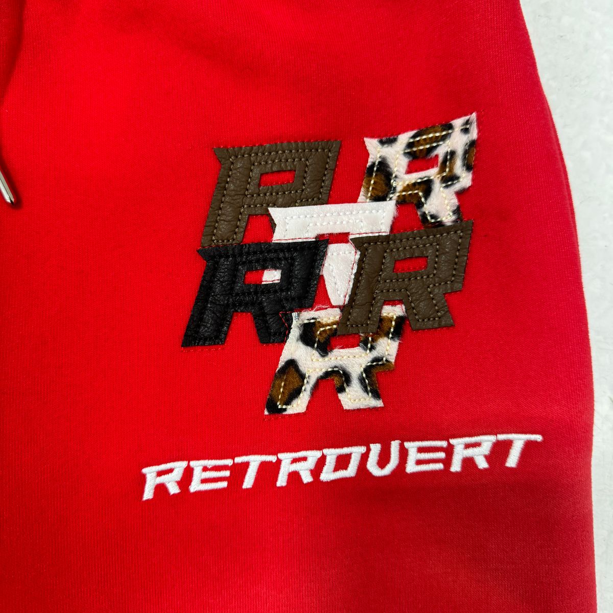 Retrovert Patch Flare Sweatpants - Red