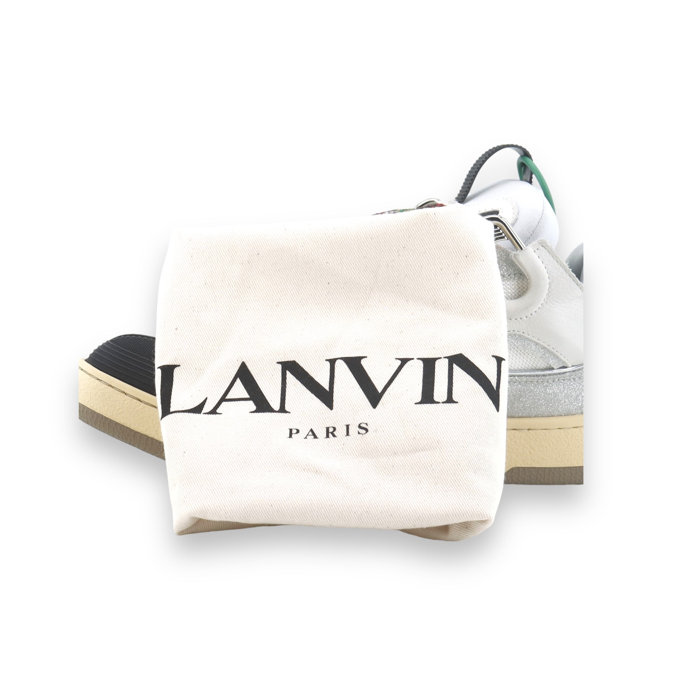 Lanvin Curb Glitter Sneakers
