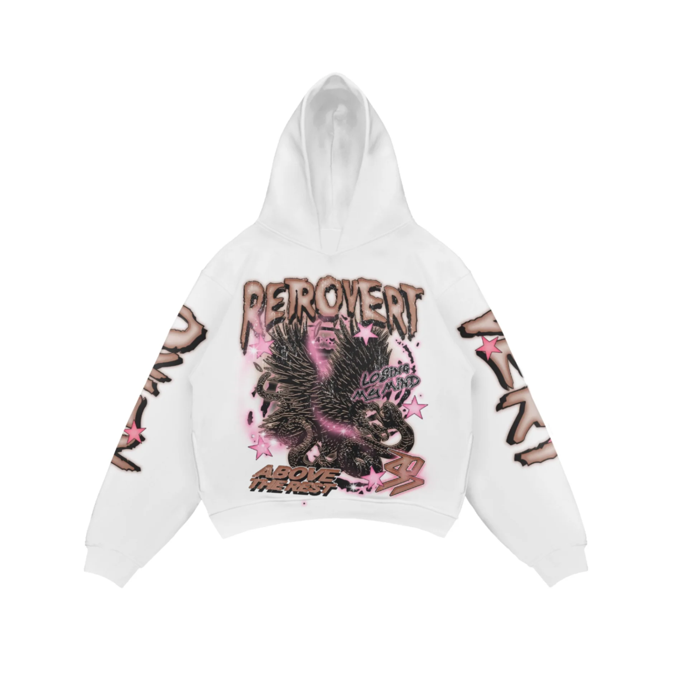 Star Eagle Hoodie - Brown/Pink