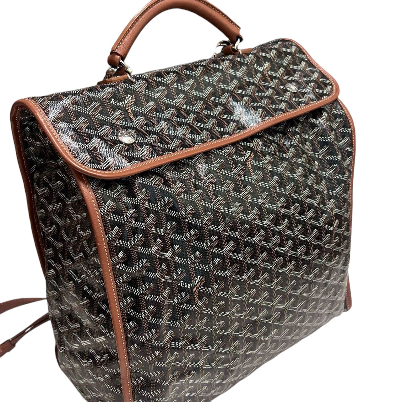 Goyard Saint Leger Backpack Black/Tan