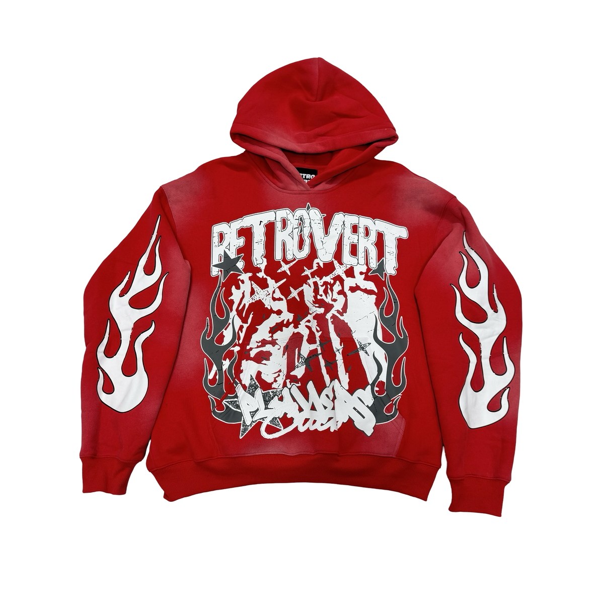 Retrovert Flame Hoodie Red