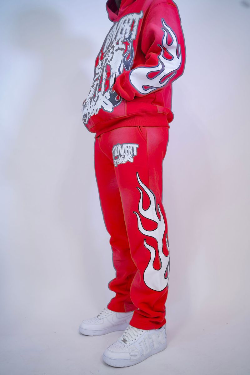 Retrovert Flame Pants Red