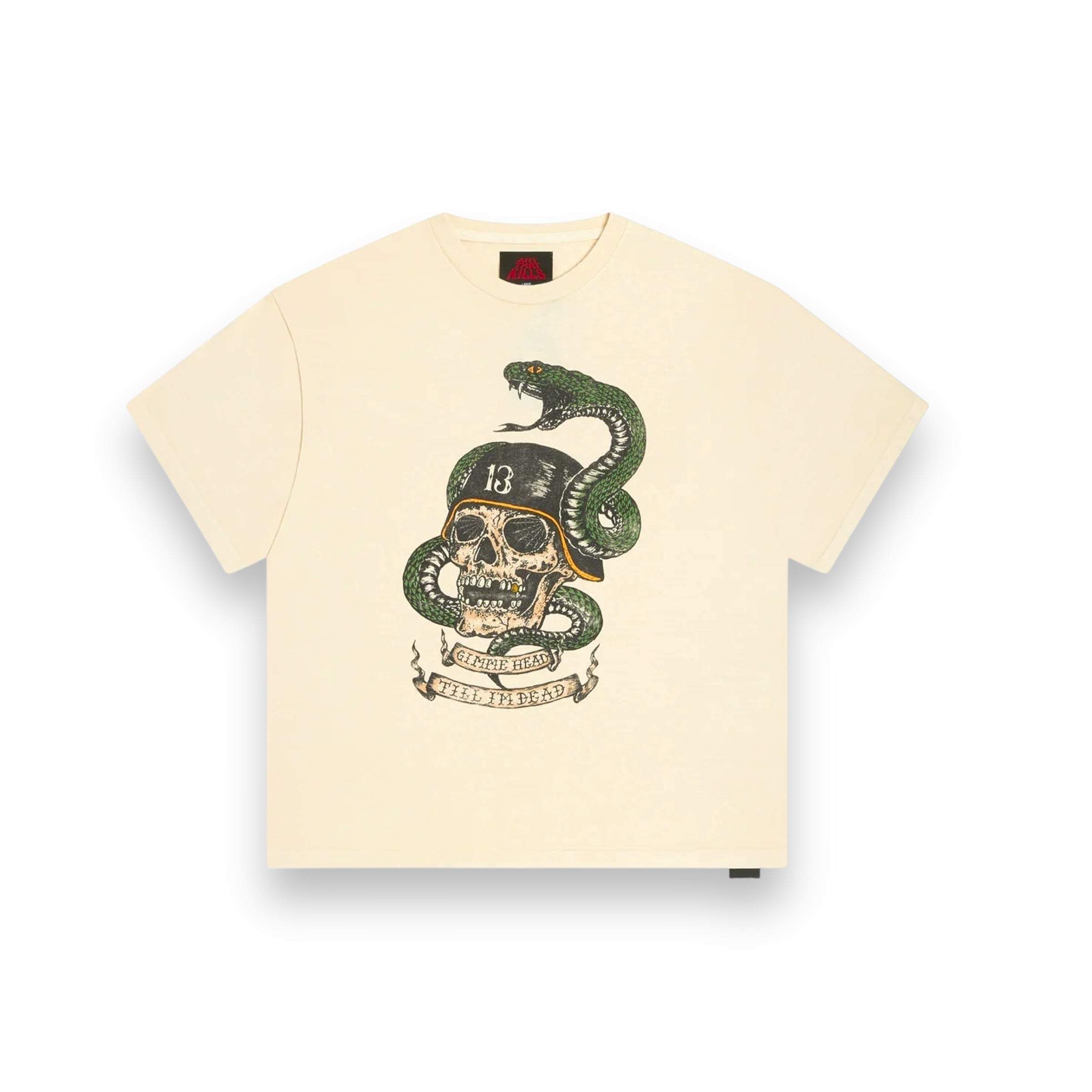 Gallery Dept. Beige Snake Skull T-Shirt