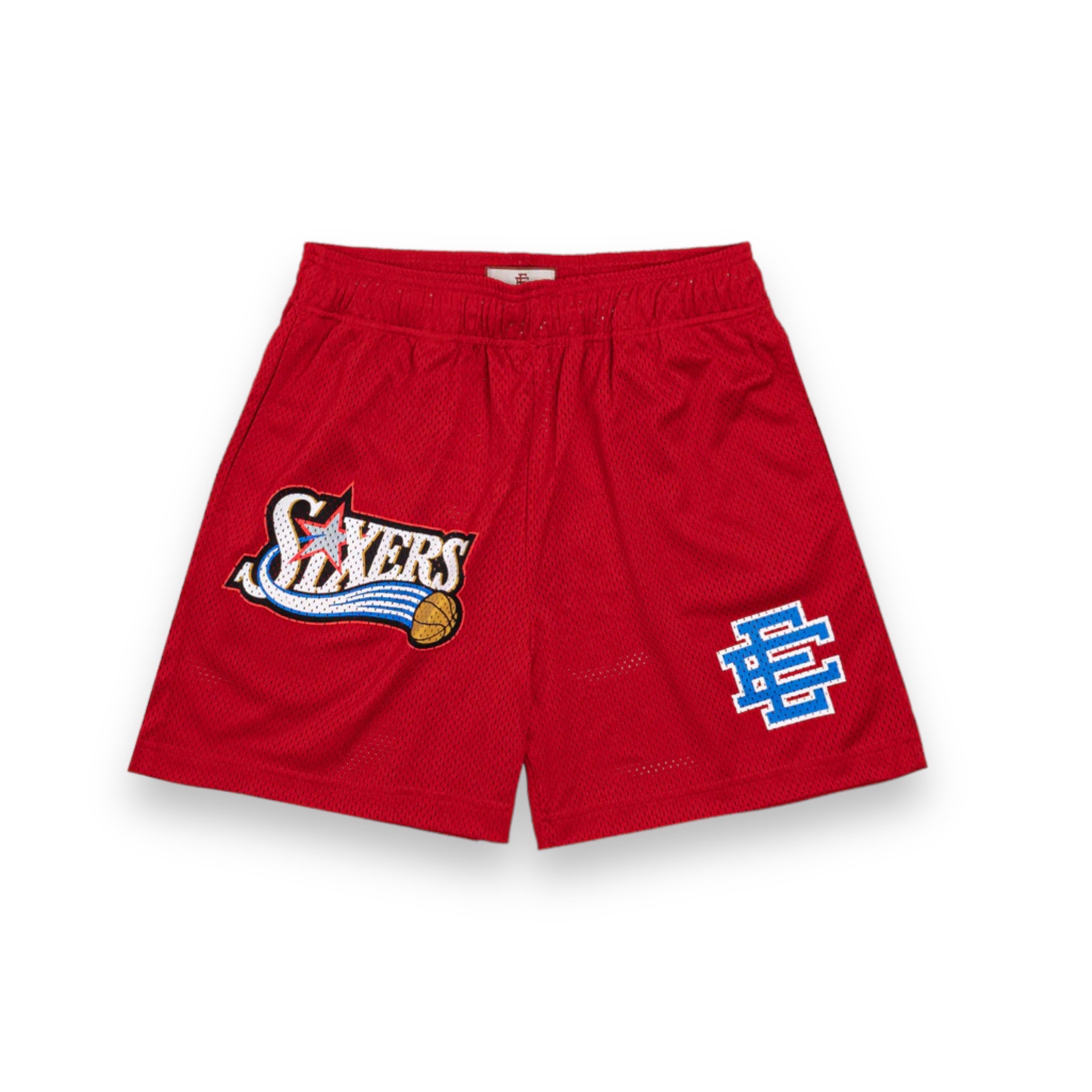 Eric Emanuel Red 76 Sixer's Shorts
