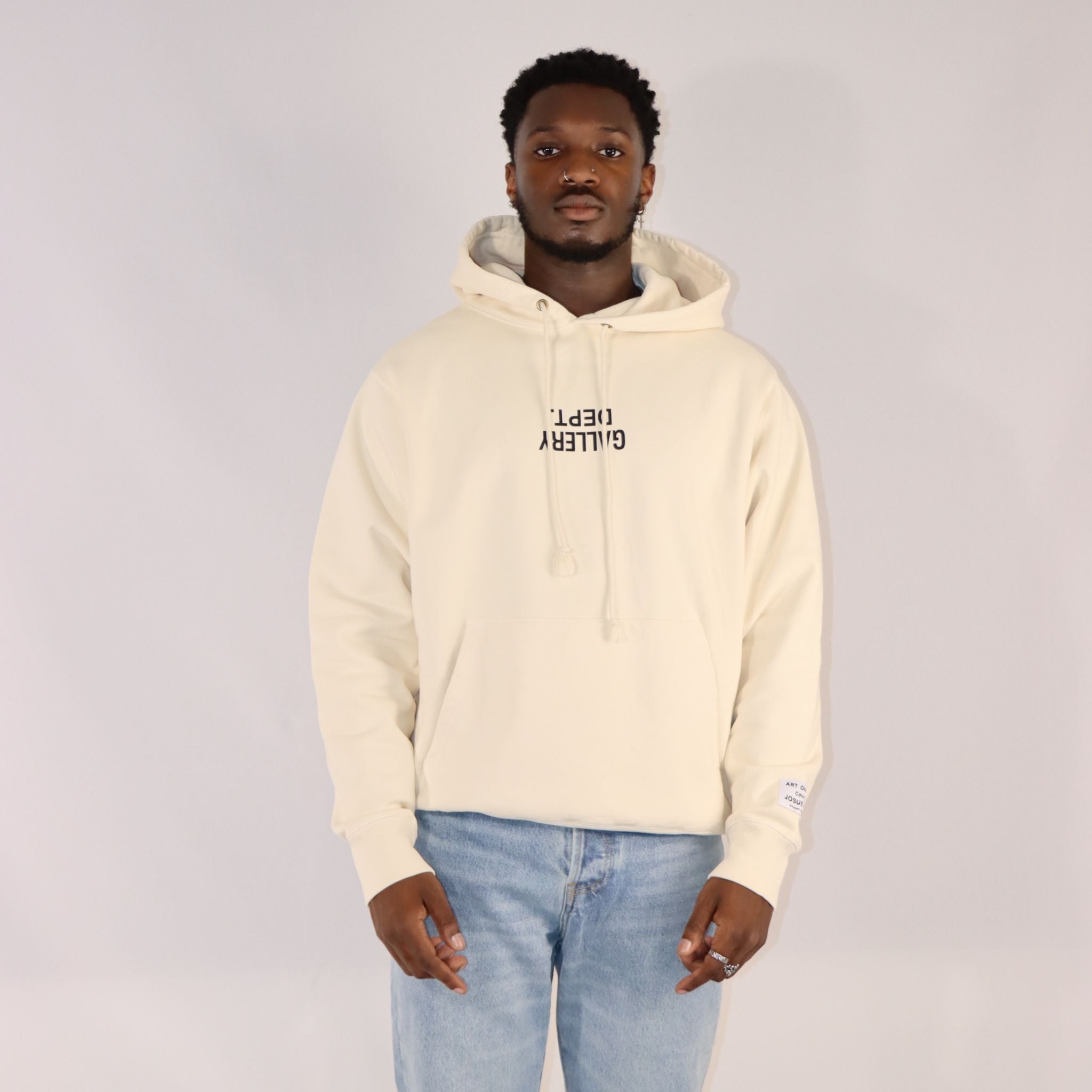 Gallery Dept. Cream Upside Down Logo Hoodie