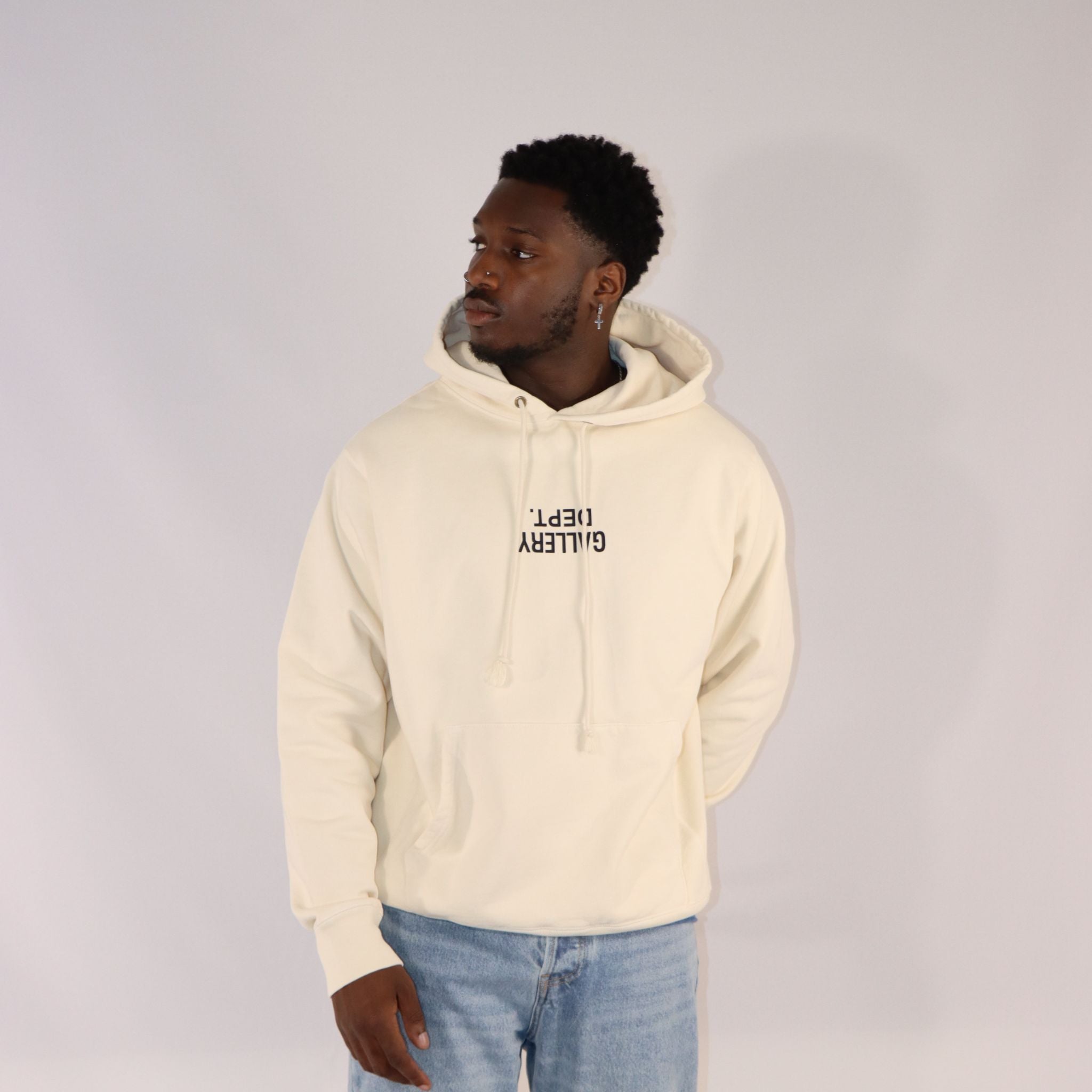 Gallery Dept. Cream Upside Down Logo Hoodie